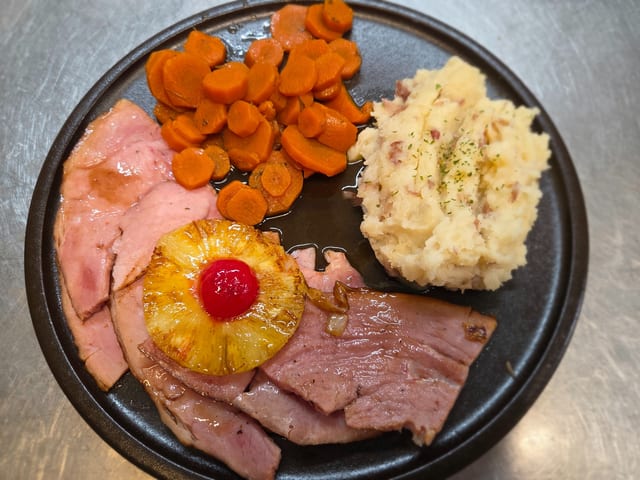 Classic Baked Ham Dinner.